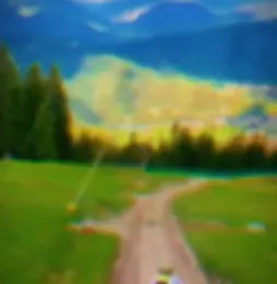 Berglandschaft und Naturweg